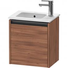 Duravit K25060L79790000 - Duravit Ketho.2 16 1/8'' Wall Mount One Door Single Vanity Cabinet in Natural Walnut, Si