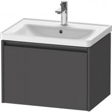 Duravit K25082049490000 - Duravit Ketho.2 25'' Wall Mount One Drawer Single Vanity Cabinet in Matte Graphite, Sink