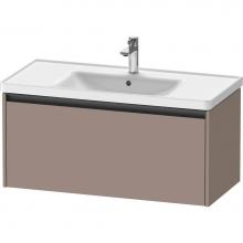 Duravit K25084043430000 - Duravit Ketho.2 38 3/4'' Wall Mount One Drawer Single Vanity Cabinet in Matte Basalt, Si