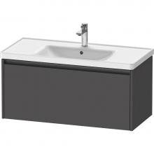 Duravit K25084049490000 - Duravit Ketho.2 38 3/4'' Wall Mount One Drawer Single Vanity Cabinet in Matte Graphite,