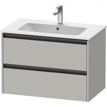 Duravit K25263007070000 - Duravit Ketho.2 31 7/8'' Wall Mount Two Drawer Single Vanity Cabinet in Matte Concrete G