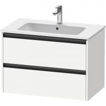 Duravit K25263018180000 - Duravit Ketho.2 31 7/8'' Wall Mount Two Drawer Single Vanity Cabinet in Matte White, Sin
