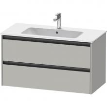 Duravit K25264007070000 - Duravit Ketho.2 39 3/4'' Wall Mount Two Drawer Single Vanity Cabinet in Matte Concrete G