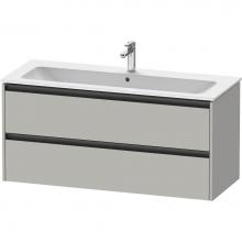 Duravit K25265007070000 - Duravit Ketho.2 47 5/8'' Wall Mount Two Drawer Single Vanity Cabinet in Matte Concrete G