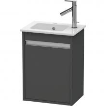 Duravit KT6417L4949 - Ketho One Door Wall-Mount Vanity Unit Graphite