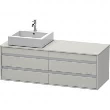 Duravit KT6657L0707 - Duravit Ketho Vanity Unit Wall-Mounted  Concrete Gray Matte