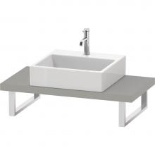 Duravit LC100C00707 - L-Cube Console with One Sink Cut-Out Concrete Gray