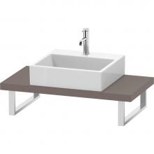 Duravit LC100C04343 - L-Cube Console with One Sink Cut-Out Basalt