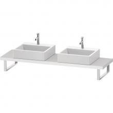 Duravit LC101C01818 - L-Cube Console with Two Sink Cut-Outs White