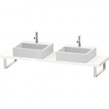 Duravit LC101C02222 - L-Cube Console with Two Sink Cut-Outs White