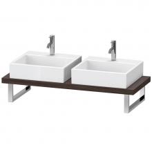 Duravit LC101C05353 - Duravit L-Cube Console with Two Sink Cut-Outs Chestnut Dark