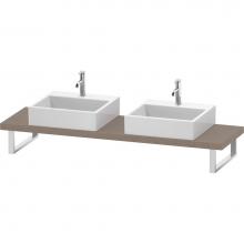Duravit LC101C07575 - L-Cube Console with Two Sink Cut-Outs Linen