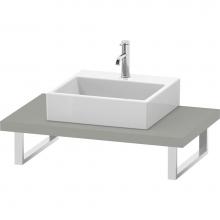 Duravit LC102C00707 - L-Cube Console with One Sink Cut-Out Concrete Gray