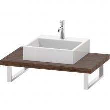 Duravit LC102C02121 - L-Cube Console with One Sink Cut-Out Walnut Dark