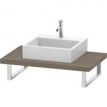 Duravit LC102C03535 - L-Cube Console with One Sink Cut-Out Oak Terra