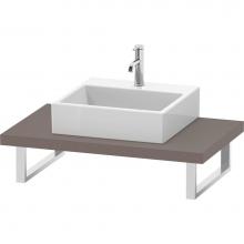 Duravit LC102C04343 - L-Cube Console with One Sink Cut-Out Basalt