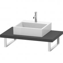 Duravit LC102C04949 - L-Cube Console with One Sink Cut-Out Graphite