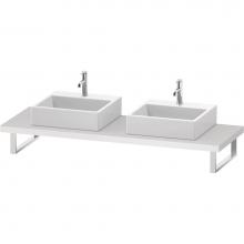Duravit LC103C01818 - L-Cube Console with Two Sink Cut-Outs White