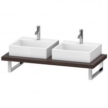 Duravit LC103C05353 - Duravit L-Cube Console with Two Sink Cut-Outs Chestnut Dark