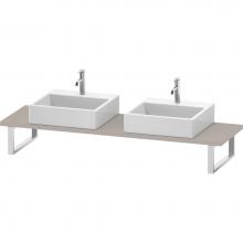 Duravit LC105C09191 - L-Cube Console with Two Sink Cut-Outs Taupe
