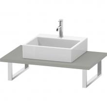 Duravit LC106C00707 - L-Cube Console with One Sink Cut-Out Concrete Gray