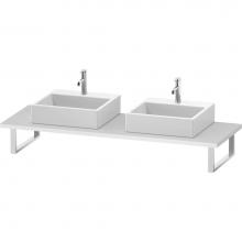 Duravit LC107C01818 - L-Cube Console with Two Sink Cut-Outs White