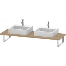 Duravit LC107C03030 - L-Cube Console with Two Sink Cut-Outs Natural Oak