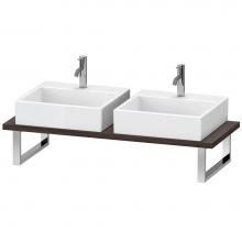 Duravit LC107C05353 - Duravit L-Cube Console with Two Sink Cut-Outs Chestnut Dark