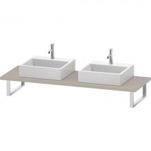 Duravit LC107C09191 - L-Cube Console with Two Sink Cut-Outs Taupe
