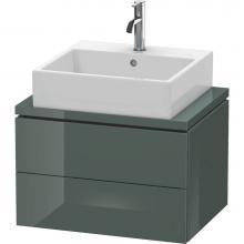 Duravit LC580503838 - Duravit L-Cube Two Drawer Vanity Unit For Console Dolomite Gray