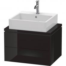 Duravit LC580504040 - L-Cube Two Drawer Vanity Unit For Console Black