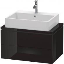 Duravit LC580604040 - L-Cube Two Drawer Vanity Unit For Console Black