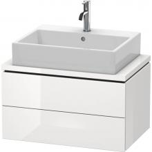 Duravit LC580608585 - L-Cube Two Drawer Vanity Unit For Console White