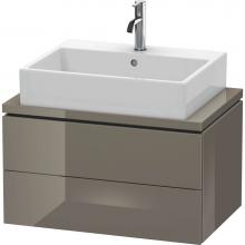 Duravit LC580608989 - Duravit L-Cube Two Drawer Vanity Unit For Console Flannel Gray