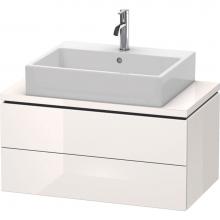 Duravit LC580708585 - L-Cube Two Drawer Vanity Unit For Console White