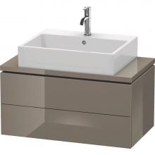 Duravit LC580708989 - Duravit L-Cube Two Drawer Vanity Unit For Console Flannel Gray
