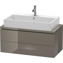 Duravit LC580808989 - Duravit L-Cube Two Drawer Vanity Unit For Console Flannel Gray