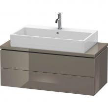 Duravit LC580908989 - Duravit L-Cube Two Drawer Vanity Unit For Console Flannel Gray