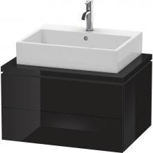 Duravit LC581604040 - L-Cube Two Drawer Vanity Unit For Console Black