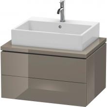Duravit LC581608989 - Duravit L-Cube Two Drawer Vanity Unit For Console Flannel Gray