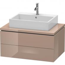 Duravit LC581708686 - Duravit L-Cube Two Drawer Vanity Unit For Console Cappuccino