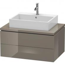 Duravit LC581708989 - Duravit L-Cube Two Drawer Vanity Unit For Console Flannel Gray