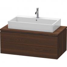 Duravit LC581906969 - L-Cube Two Drawer Vanity Unit For Console Walnut Brushed