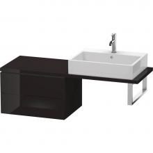 Duravit LC582804040 - L-Cube Two Drawer Low Cabinet For Console Black