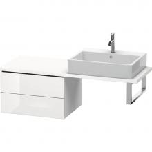 Duravit LC582808585 - L-Cube Two Drawer Low Cabinet For Console White