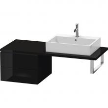 Duravit LC583704040 - L-Cube Two Drawer Low Cabinet For Console Black