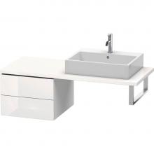 Duravit LC583708585 - L-Cube Two Drawer Low Cabinet For Console White