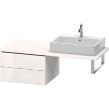 Duravit LC583808585 - L-Cube Two Drawer Low Cabinet For Console White