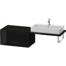 Duravit LC583904040 - L-Cube Two Drawer Low Cabinet For Console Black