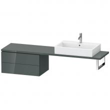 Duravit LC584803838 - Duravit L-Cube Two Drawer Low Cabinet For Console Dolomite Gray